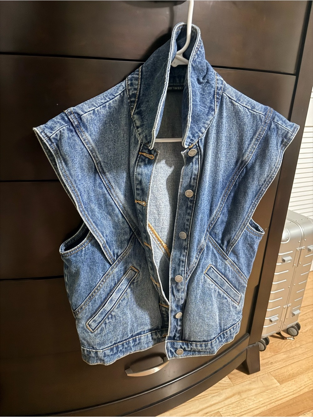 Denim Sleeveless Vest - Blue Jeans Style